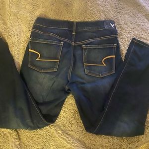 Dark wash American eagle straight leg jeans